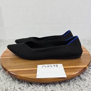 Rothy's The Point Honeycomb Black Casual Daily Lifestyle Slip On Flats Womens 9